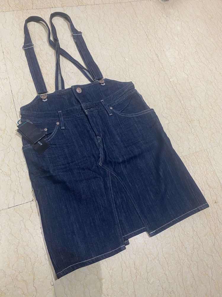 Denim Dungree Skirt