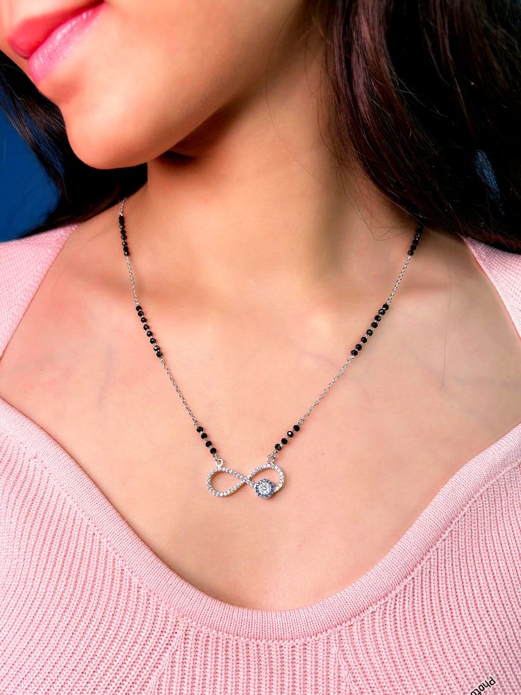 Infinity ♾️ Sign Mangalsutra Pure Silver 925