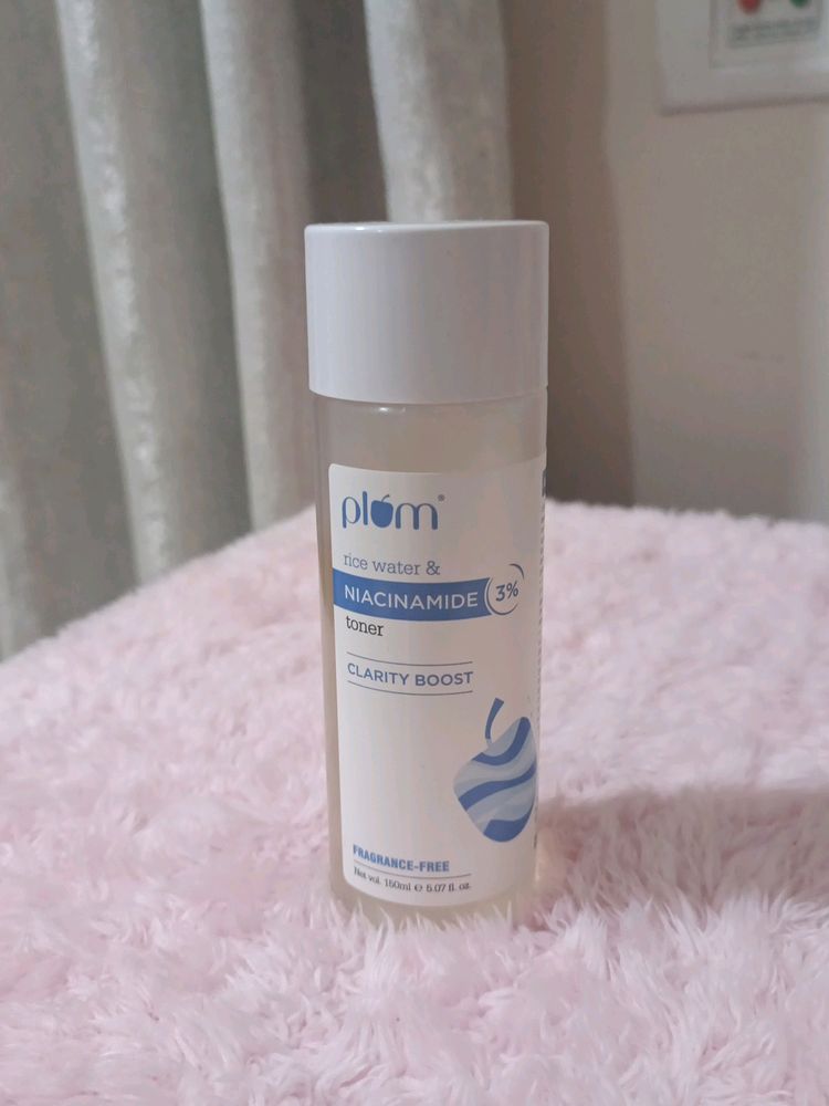 plum Niacinamide 3% and rice water toner