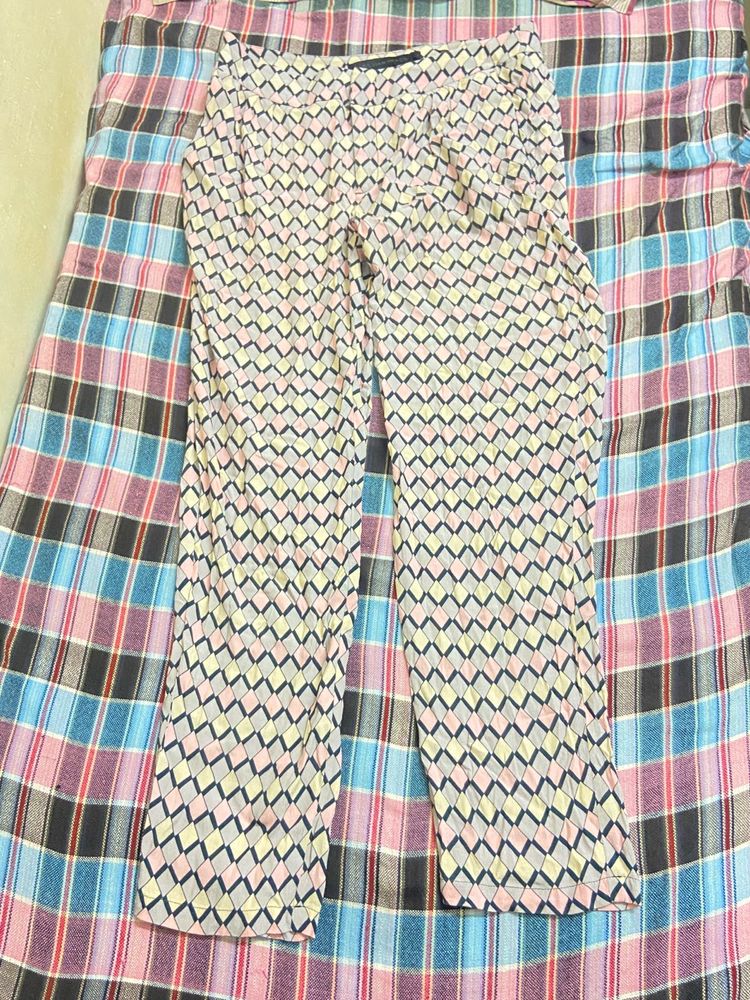 Pastel Zigzag Pattern Comfy Loungewear Pants