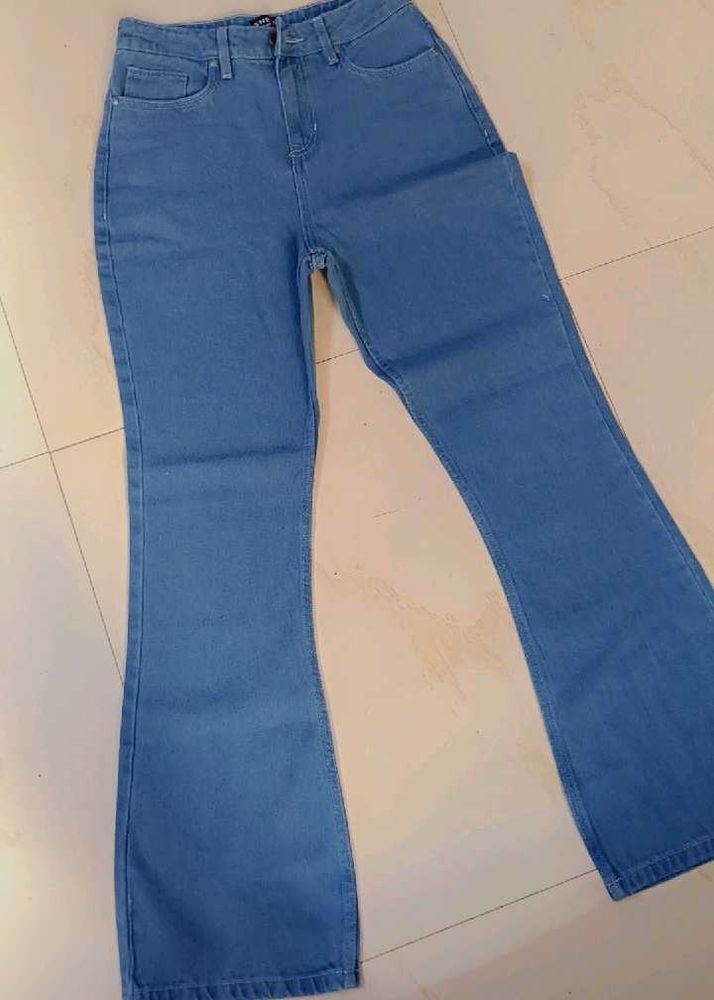 Light Wash Flare Leg Jeans