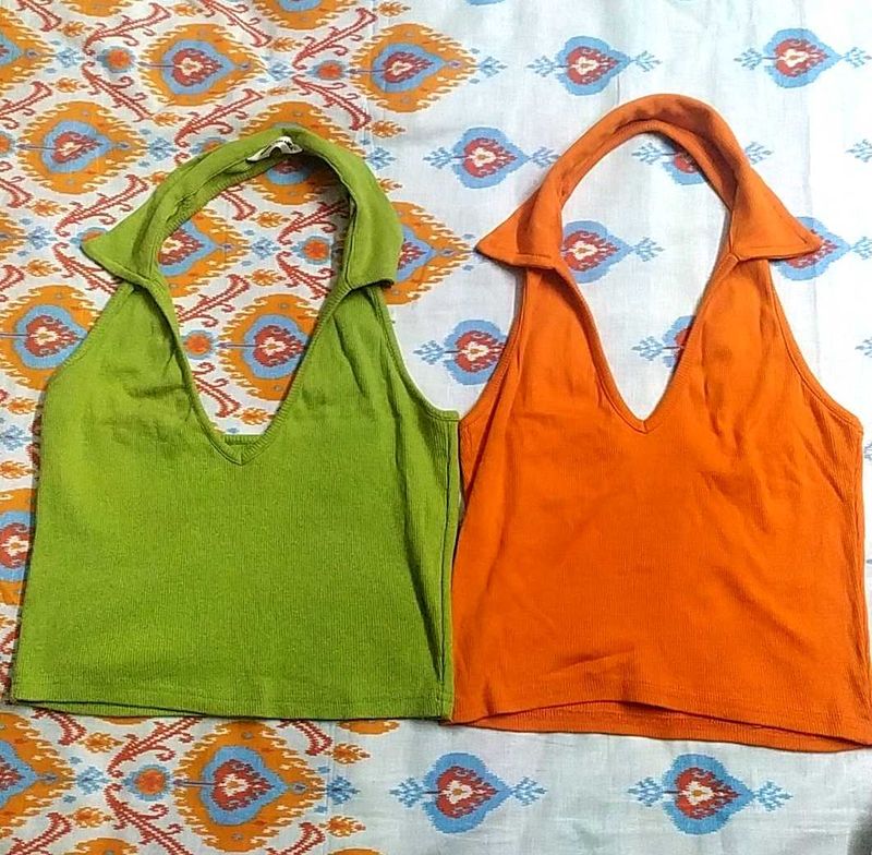 2 Cute Halter Crop Tops