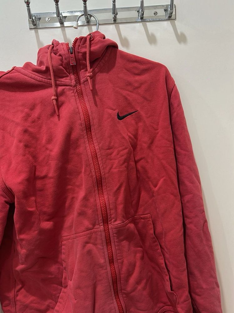 Nike Red Full-Zip Hoodie