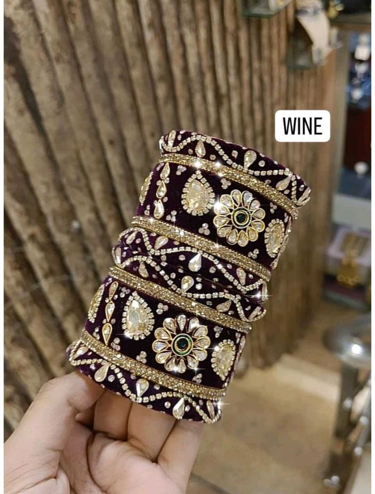 Wine Velvet Bangles
