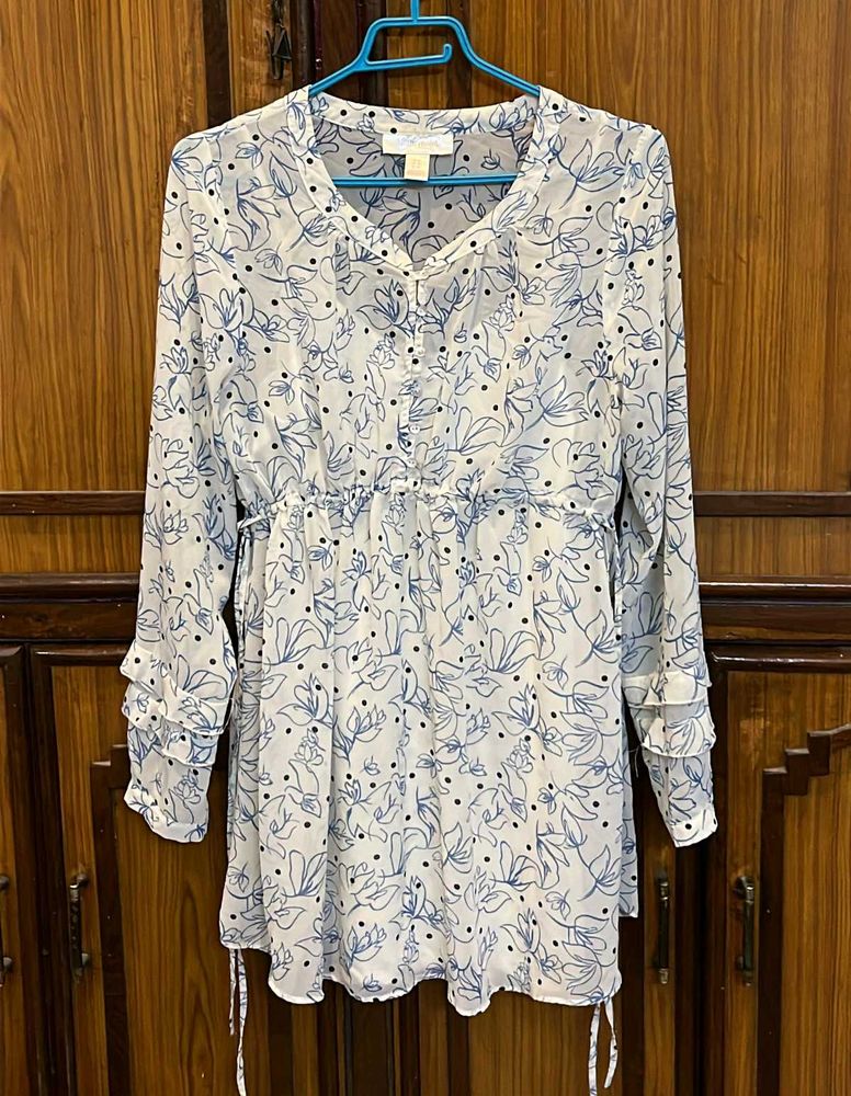 Floral Print Tunic Top