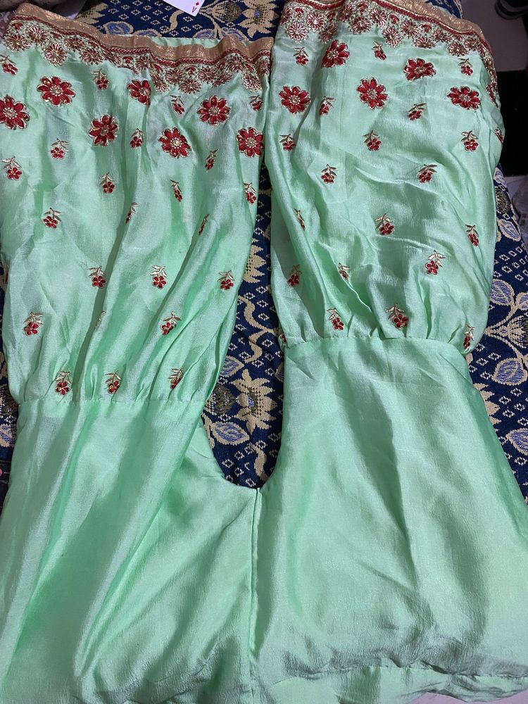 Beautiful Sharara Suit Set .. Beautiful Work With Inner Under Top And Bottom. Only One Time Used