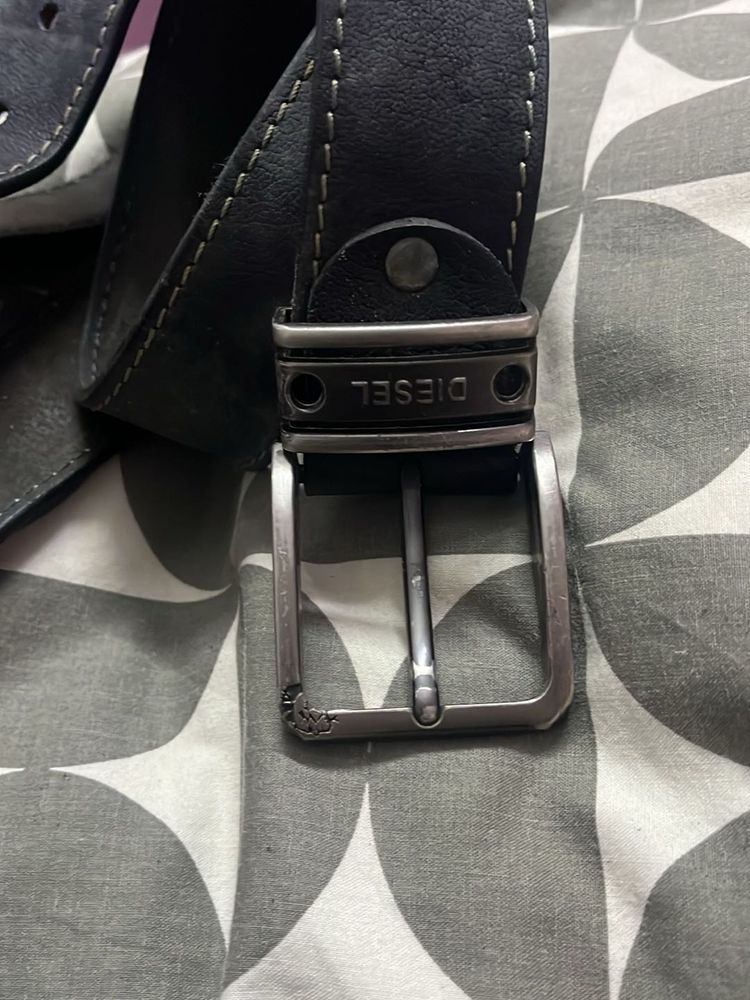 Diesel Black Leather Belt