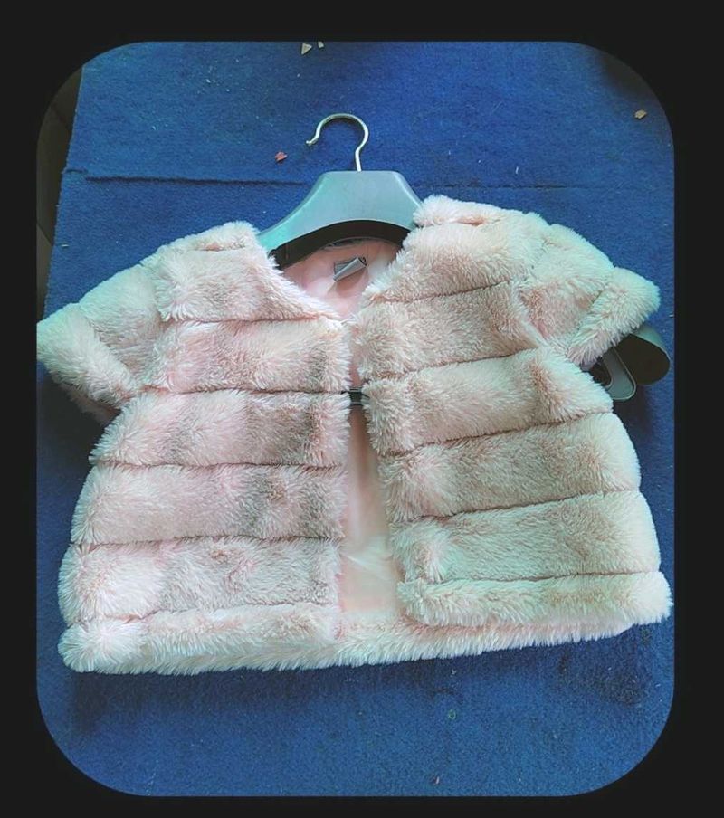 Baby Girls Pink Faux Fur Vest