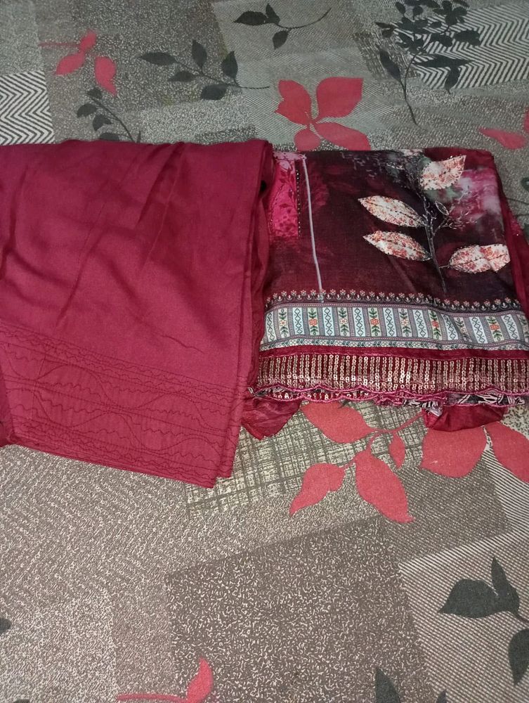 Beutiful Red Suite, Patiala Salwar With Duppatta
