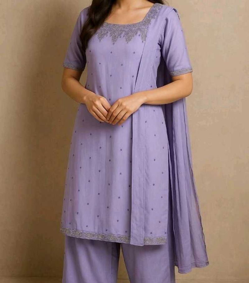 Elegant Lavender Kurta Set