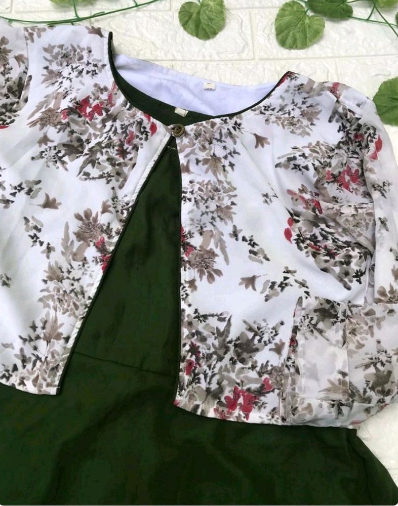 Women Dress With Attached Jacket