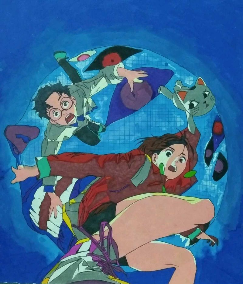 Anime Handmade Drawing With Frame