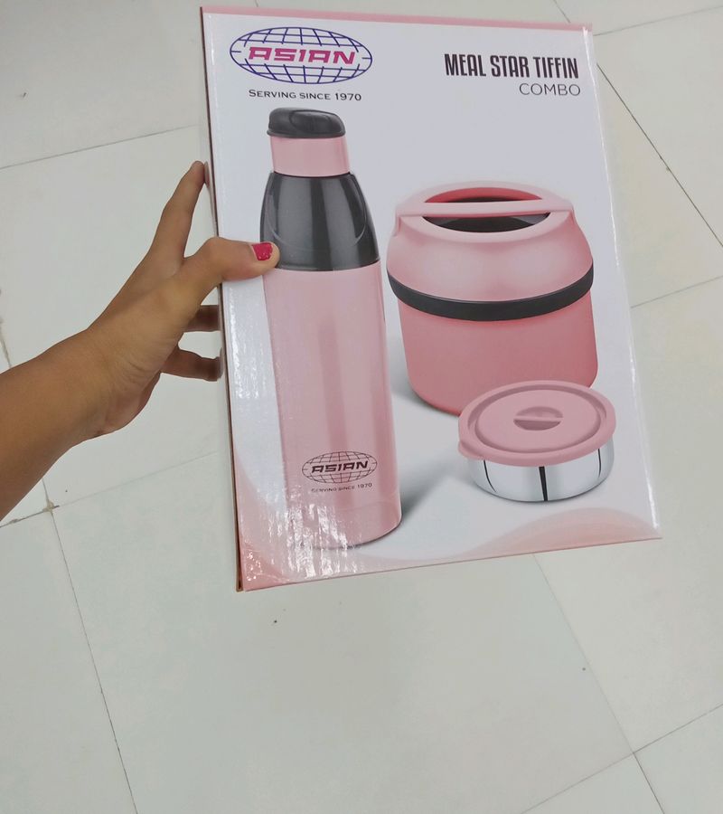 Asian Meal Star Tiffin And Bottle Combo