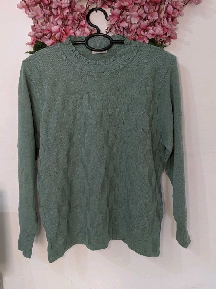 Teal Color Woolen Top