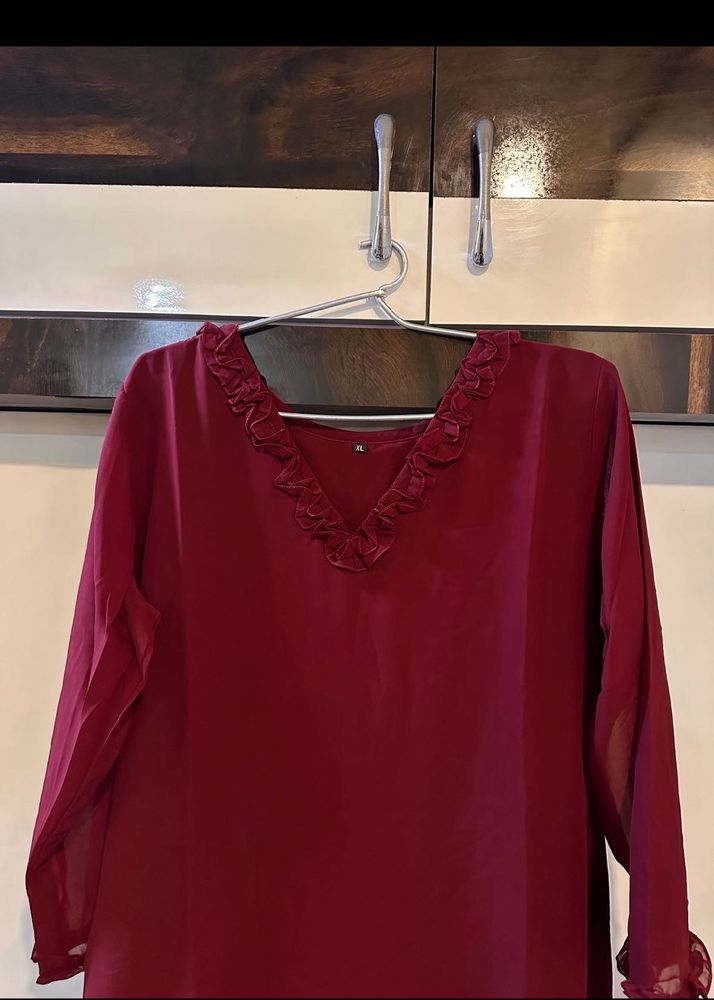 Elegant Maroon kurta set