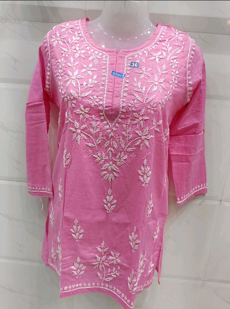Pink Embroidered Kurta