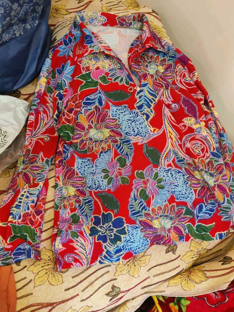 Floral Print Long Sleeve Shirt