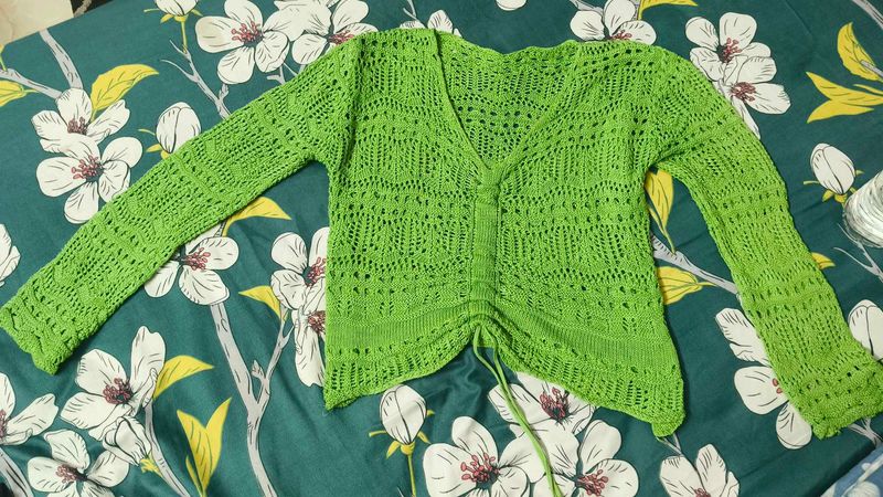Crocheted Pull String Top