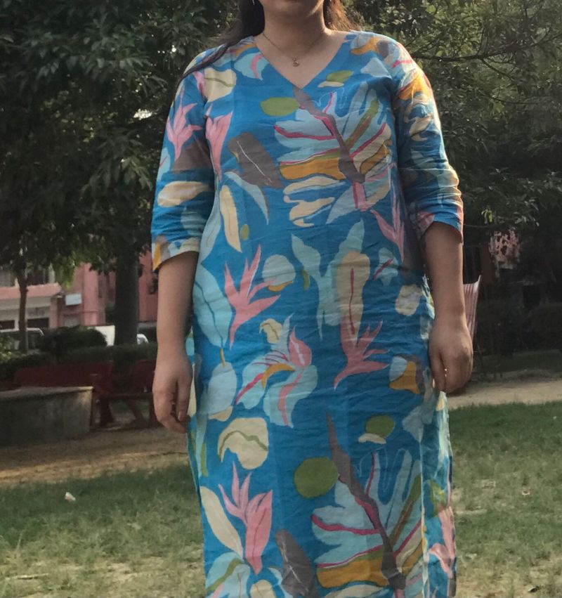Blue Multidesign Kurta Set