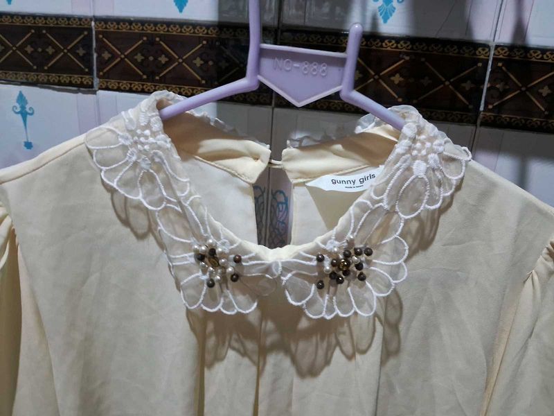 Cute Cream Blouse
