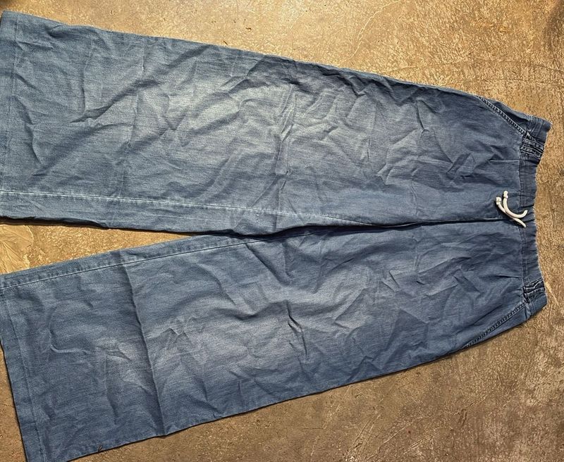 Blue Wide Leg Pants