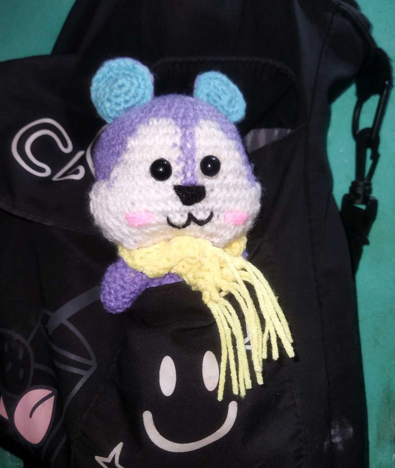 Crochet Squirrel Plushie with Scarf