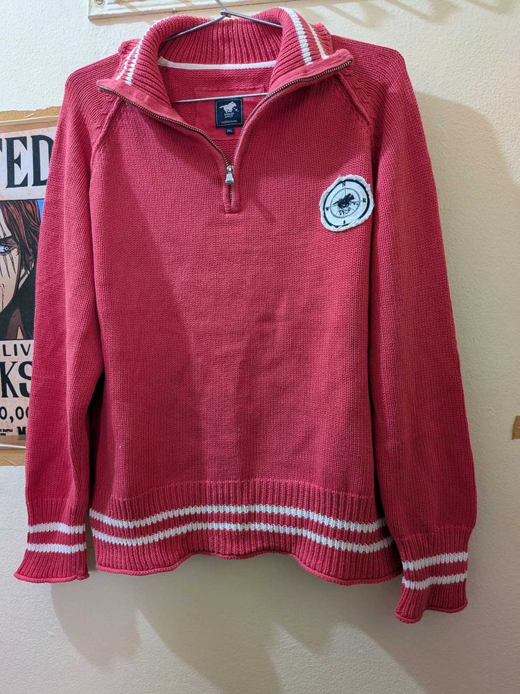 Polo sylt Red Knit Pullover Sweater
