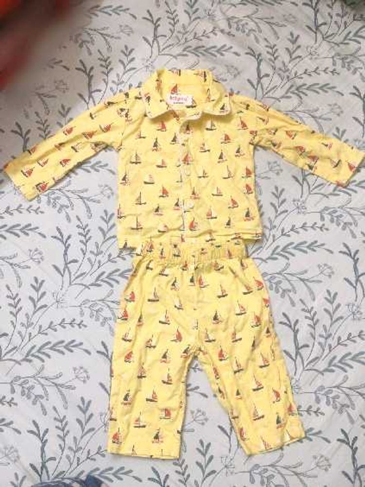 Cute Boat Print Pajama Set