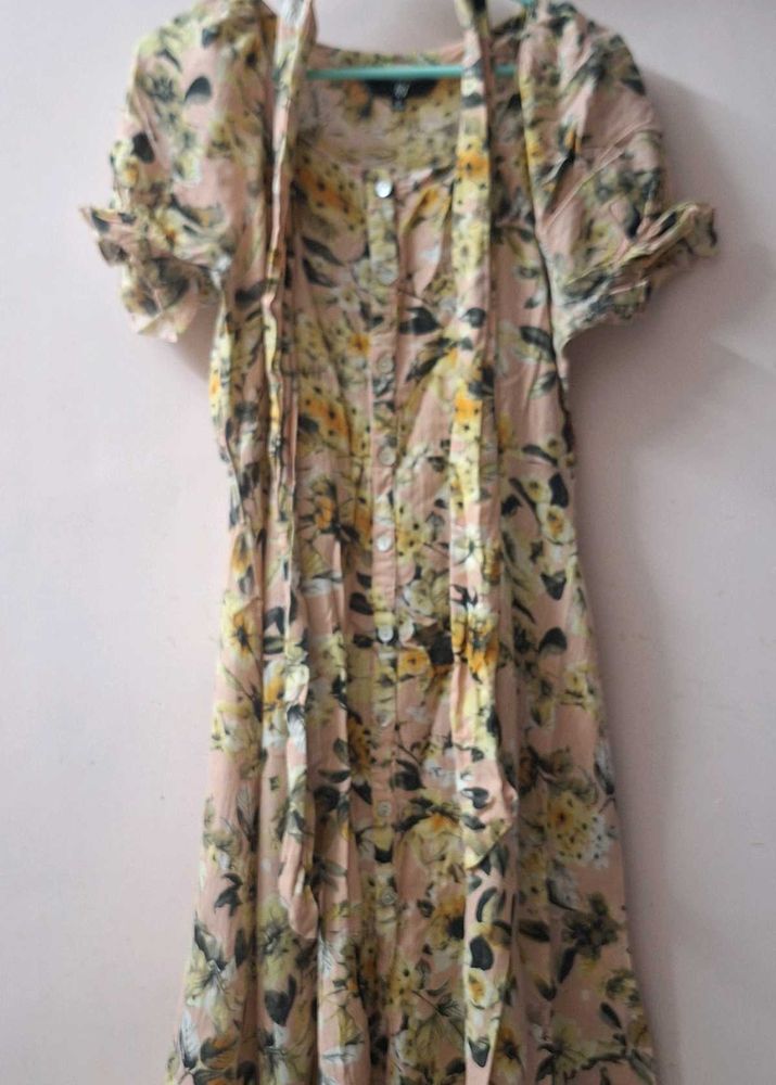 Autumn Bloom Belted A-line Dress [FIG]