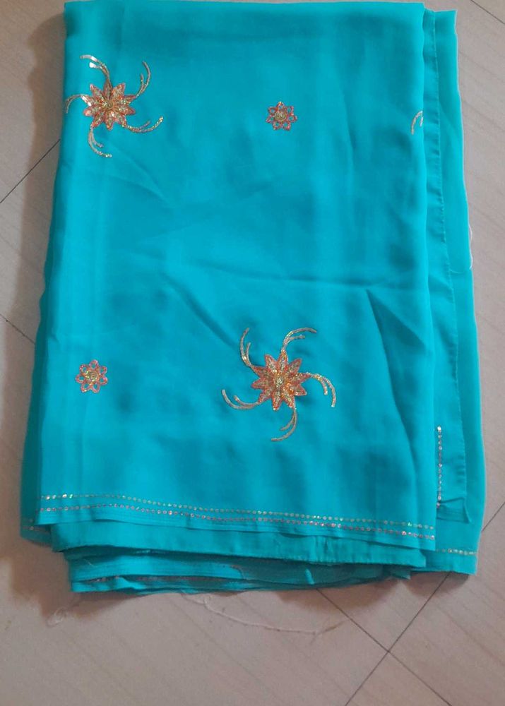 Blue Saree