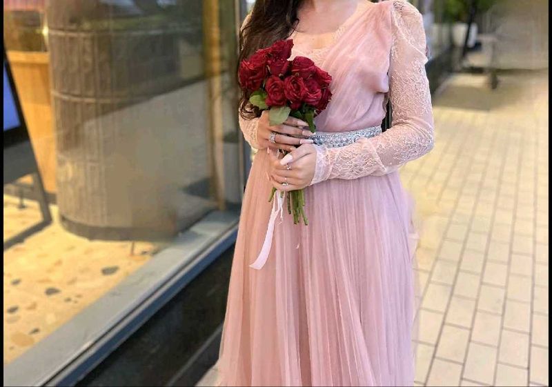 Elegant Pink Ethnic Gown