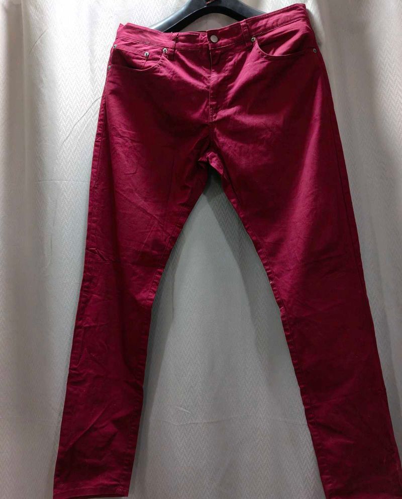 Forever 21 Maroon Casual Pants/jeans