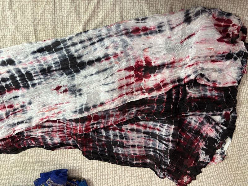 Printed saree With Fall