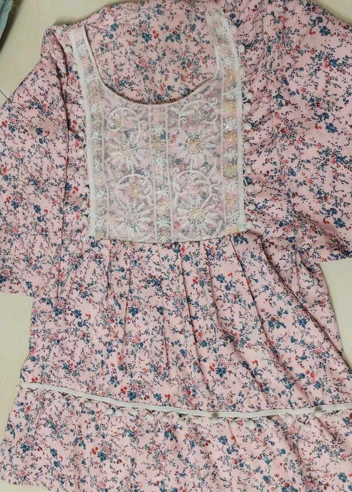 Floral Print Kurta&amp;Top