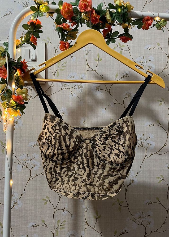 Animal Print Corset Top