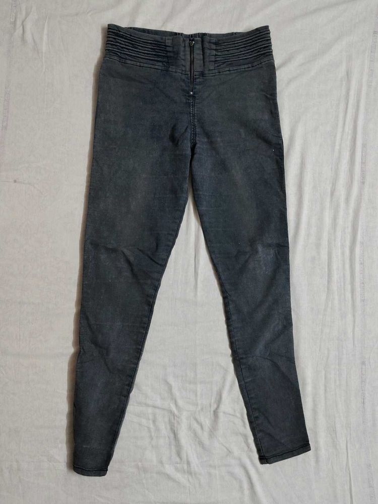 ❗ CLEARANCE ❗ Stylish High-Waisted Charcoal Jeans