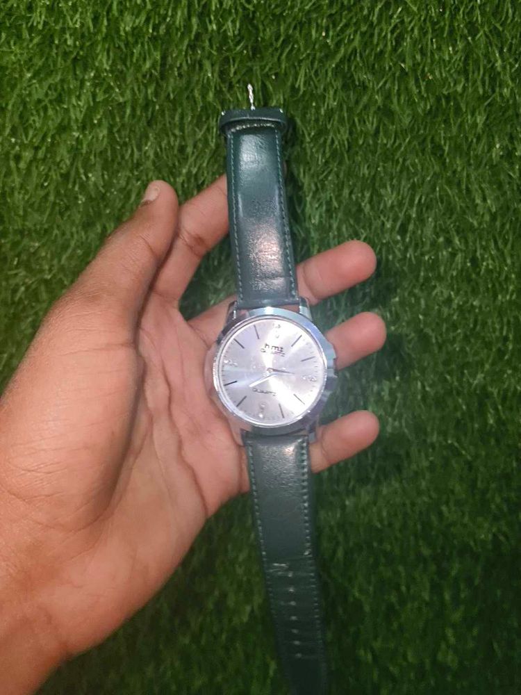 Vintage Duro Watch - Green Leather Strap