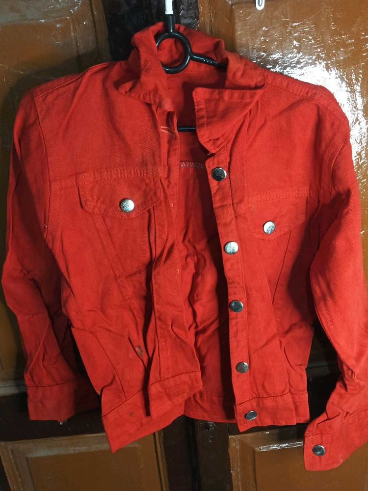Red Denim Jacket