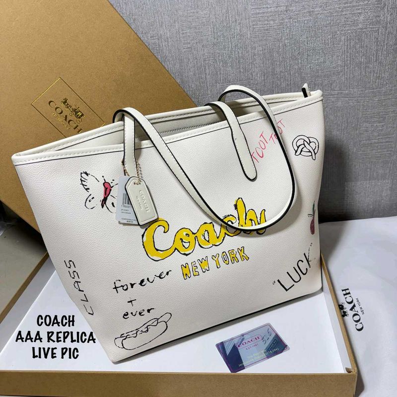 Coach City tote bag with sketch print* WD BOX