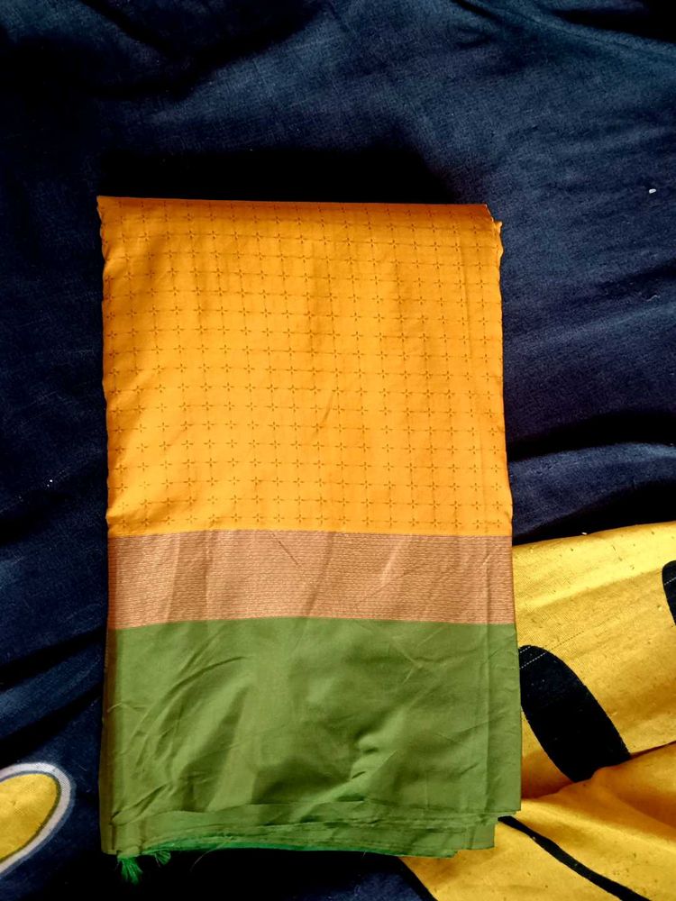 New Saree Unused Blouse Aatached