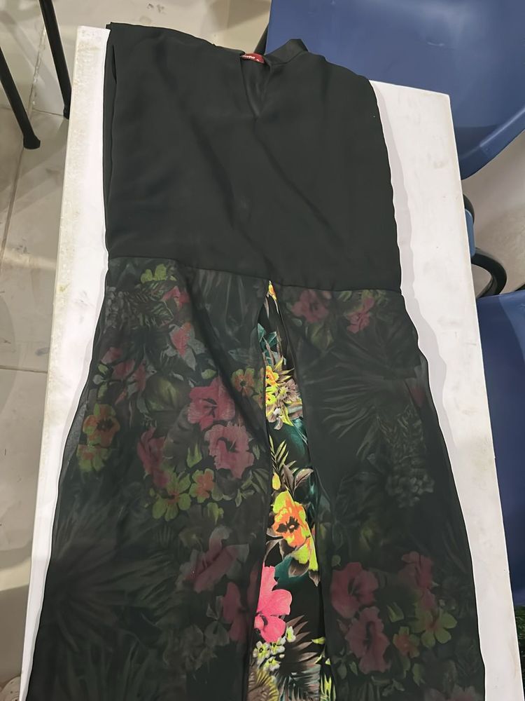 Floral Chiffon Overlay Dress