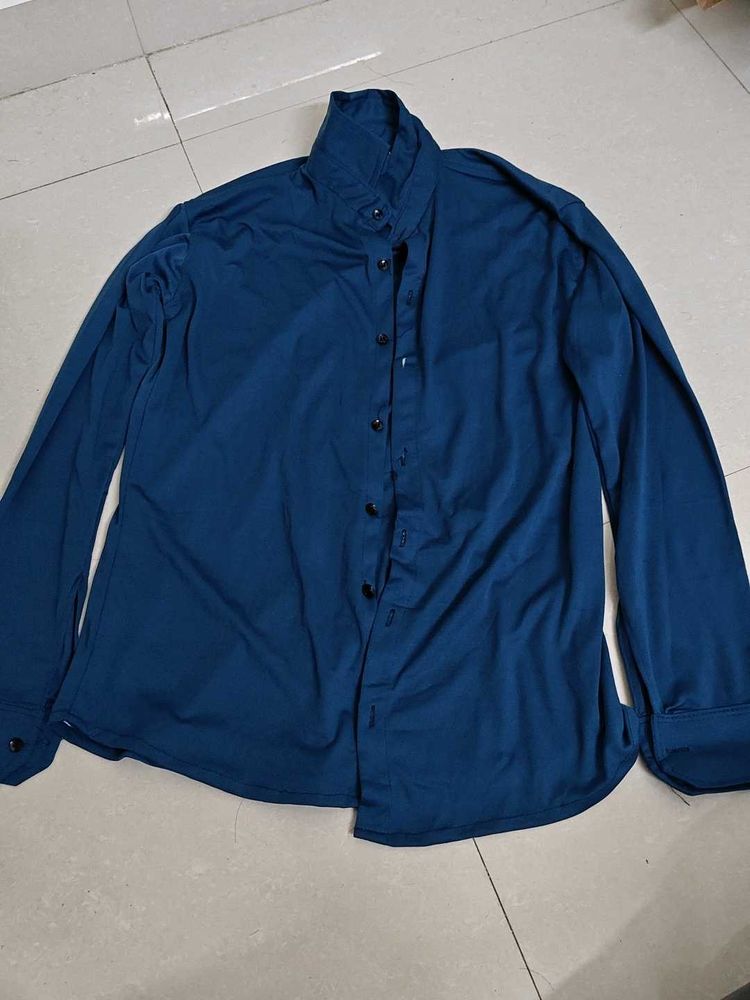 Stylish Blue Shirt lycra