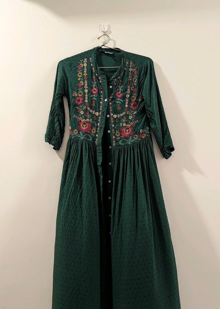 Ritu Kumar Embroidered maxi jacket Dress