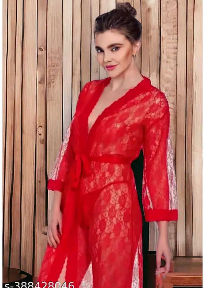 Red Lace Nightsuit