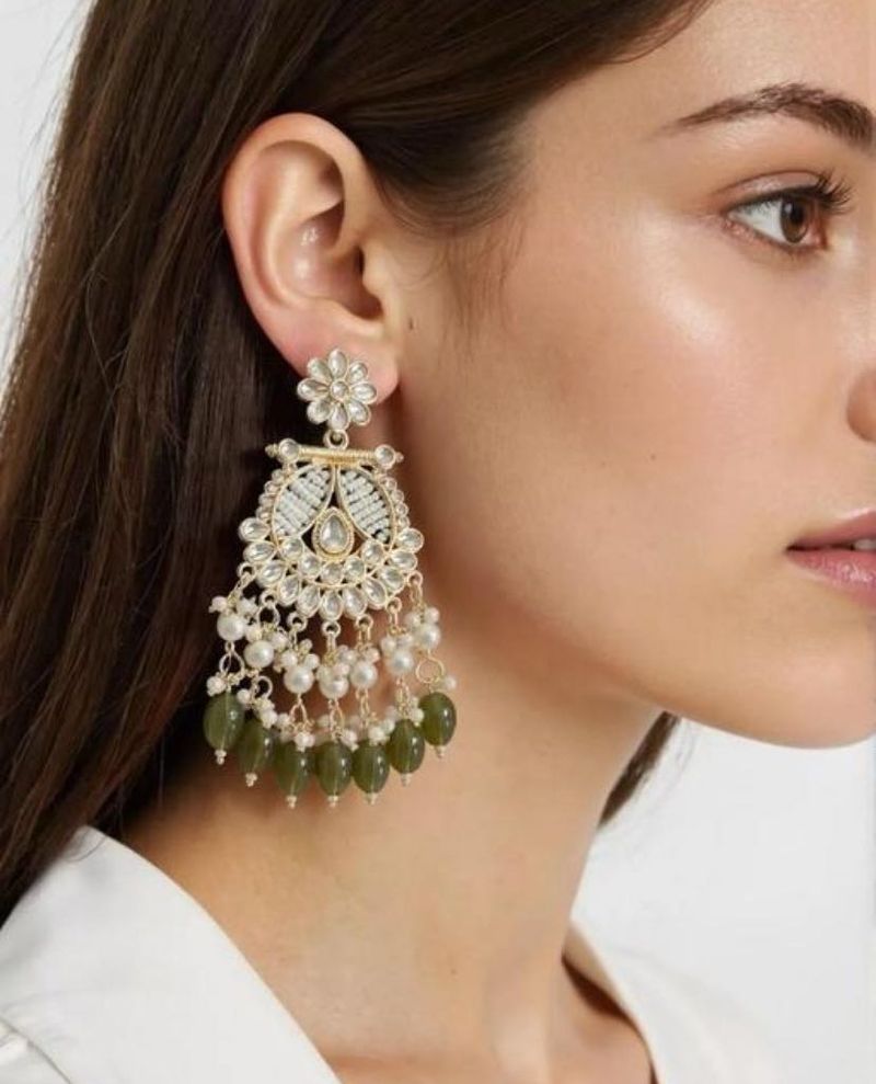 Elegant Kundan Dangle Earrings