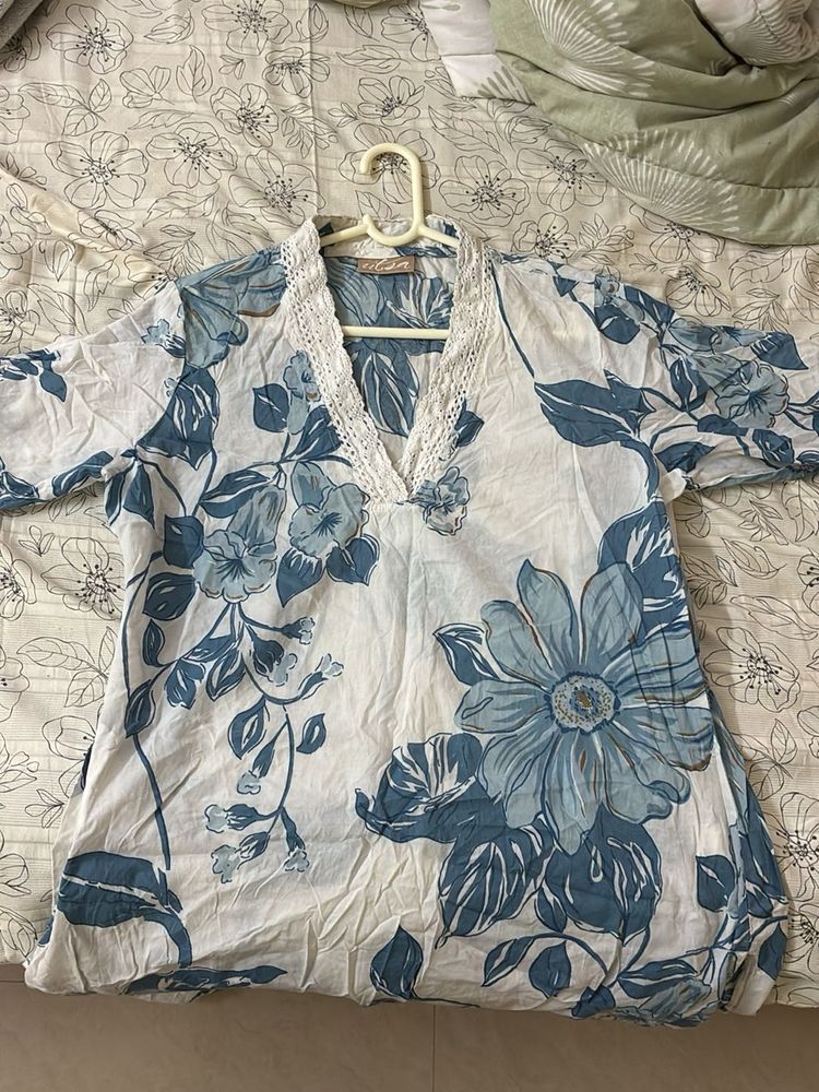 Floral Print Kurta