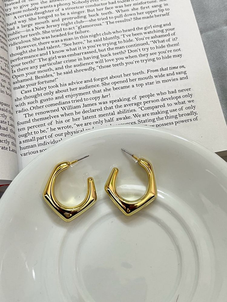 Anti Tarnish Golden Hoops