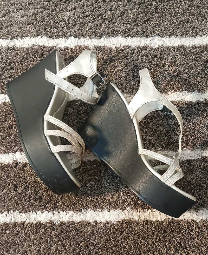 Silver Wedge Heels (Euro 37)