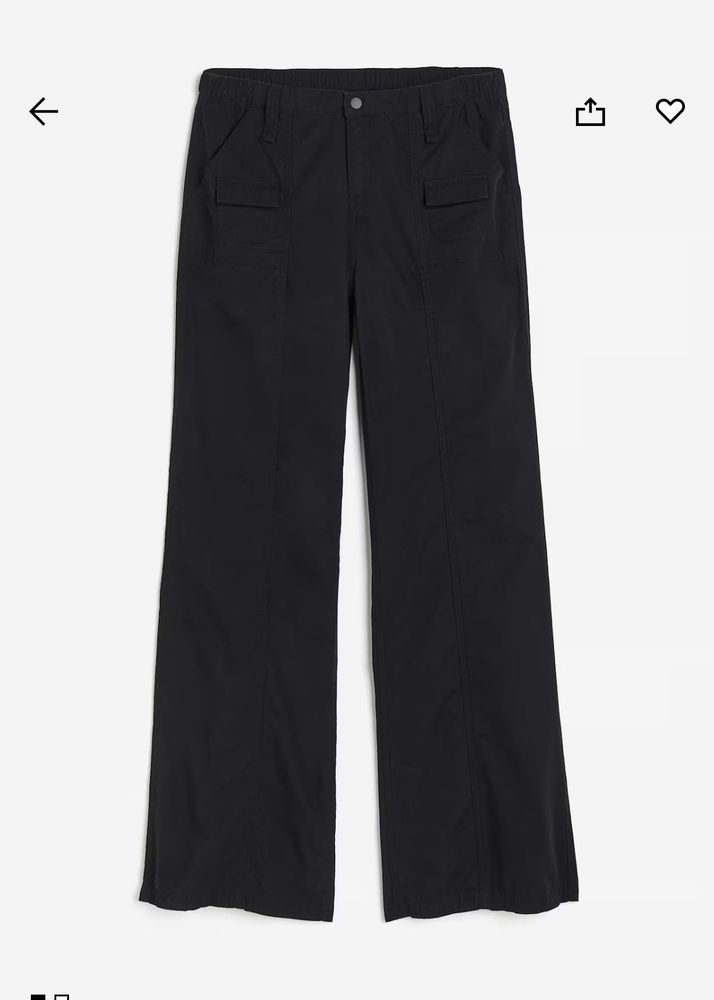 H&amp;m Black Cargo Pants