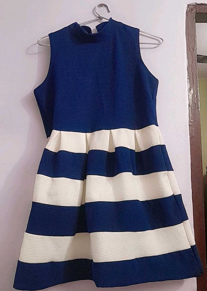 Striped Fit &amp; Flare Dress